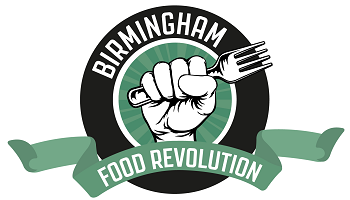 Birmingham Local Food Legends Fund Food revolution fist in logo 350x200px